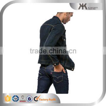 Mens Studded Denim Jacket Denim Cloth Manufacture China photo-3