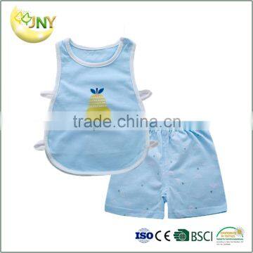 Wholesale high quality soft baby suits 100% cotton body set for summer