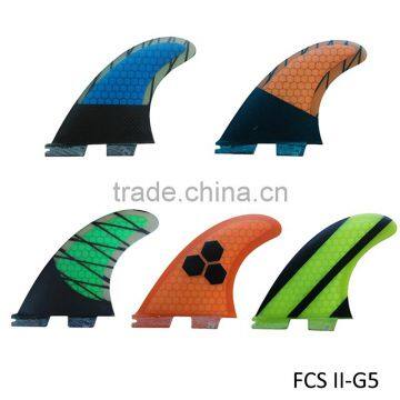 FCS II G5 Fins Orange Honeycomb Fiber Fin FCS 2 Fins in Surfing photo-2