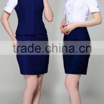Juqian Custom Women Suits Airline Stewardess Uniform/factory Price Air Hostess Costume Uniform/ Air Stewardess Uniform photo-3