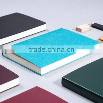 A5 PU planner embossed logo leather daily planner softcover notebook