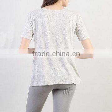 T Shirt Cheap Price Wholesale Lady T-shirt With Knot Front photo-3