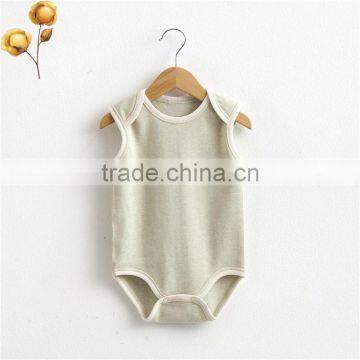 Summer clothes sleeveless soft cotton organic baby onesie