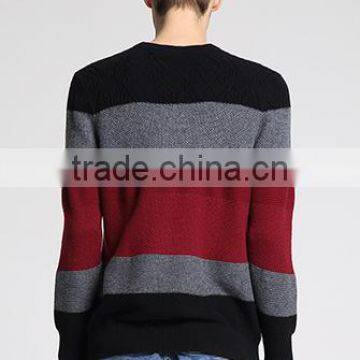 Men Fashioned Jacquard Strip Knitted Pullover Sweaters With Wholesale Price photo-4
