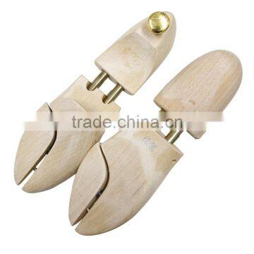 Adjustable Type Shoe Tree in Beech Wood With Double Golden Color Tube and Cap photo-3