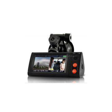 Allwinner P7 Negative Dual lens Camera With GPS Car DVR Camera Black Box Registrator Recorder freeshipping with GPS Tracker