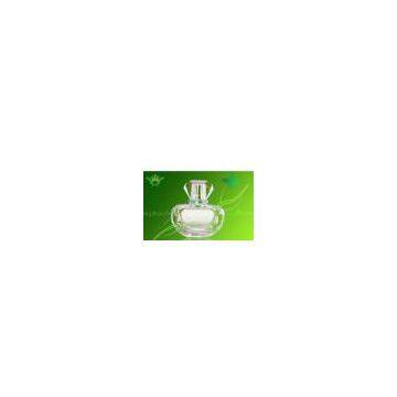customized empty 50ml Art Glass Perfume Bottles / screen printing bottle