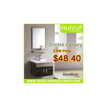 Cabinet with glass basin/high gloss bathroom basin cabinet/hanging bathroom cabinets