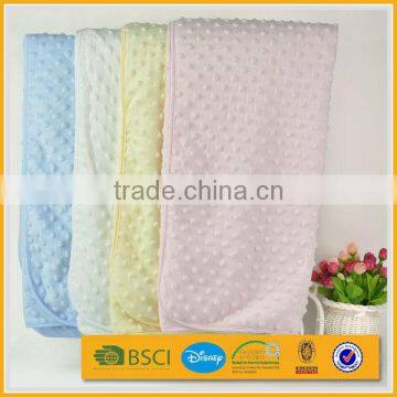 2015 cheap custom microfibre minky baby blanket wholesale china