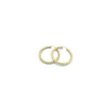 Fashion 50mm Mens Stainless Steel Hoop Earrings With Craved Snake Line Link