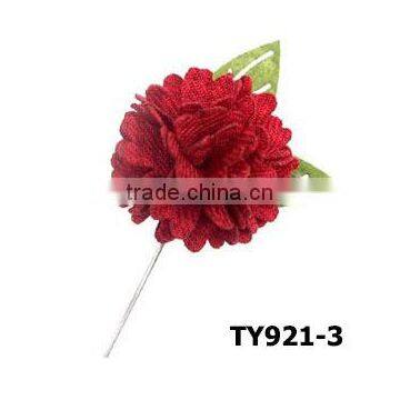 Red poppy flower brooch with handcraft flower and making custom lapel pin