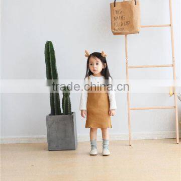 B41005A Children's Spring Autumn Sleeveless Strap Dress photo-3