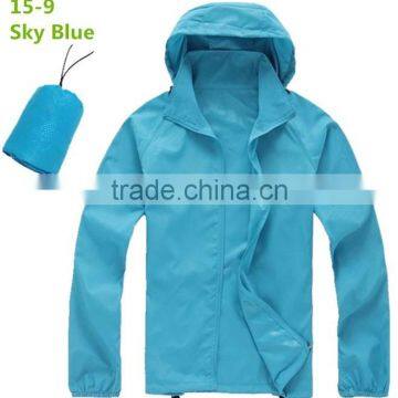 Rose Red Windbreaker Lightweight Hooded Pullover Packable Jacket With Bag photo-4