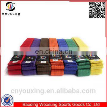 Cheap custom martial arts karate taekwondo belt colors suplier