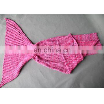 Fairy Tale Sea-maiden Tail Carpet Knitted Wool Blend Kids Leisure Nap Blanket photo-6