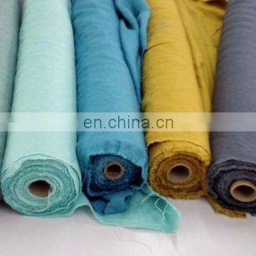 100% pure linen stone washed fabrics in many colors for clothes