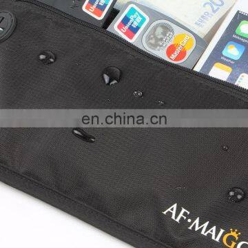 Black Color Smaller Ripstop Nylon Rfid Blocking Women Money Belt