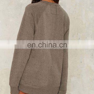 Long Pattern Cozy Gray Oversized Print Sweatshirt Custom photo-3
