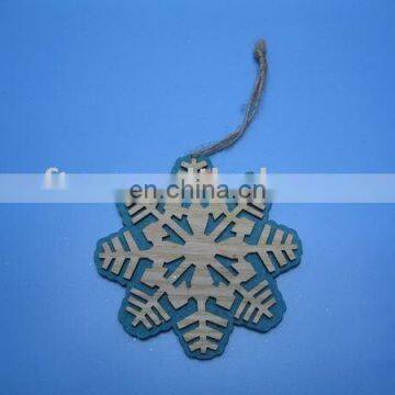 Felt Christmas snowflake with wooden