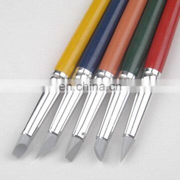 Coloured Handle 5pcs Assorted Shapes #6 Grey Silicon Colour Shaper Set photo-3