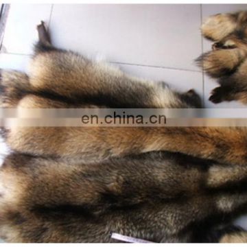 White raccoon fur skin, fur skin for women's clothing, raccoon fur skin for garment