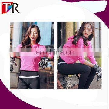 Black Pink Yoga Gym Clothing TopHot Selling Cotton Spandex Fashion Fitnesss Shirt Women 2017