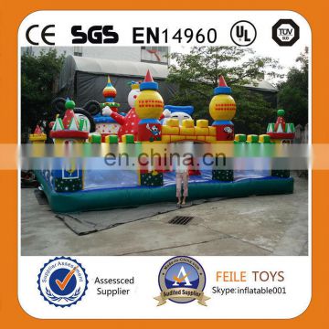 Hot selling/low price Mickey&Donald Duck inflatable best fun city for kids