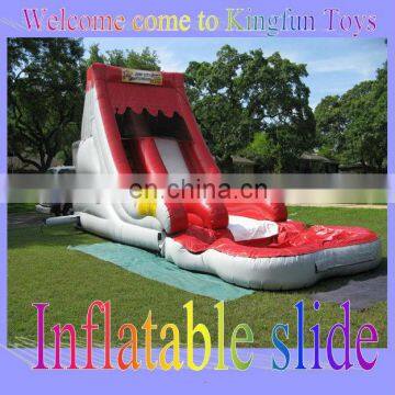 Double lane inflatable wet/dry slide game