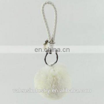 Customized Design OEM/ODM Wholesale Faux Fur Pom Poms Www Pom Com Keychain Girls' Bag Accessory Car Pendant photo-4
