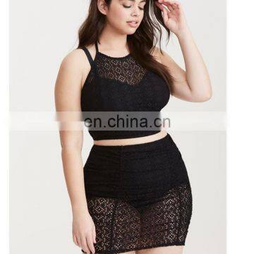 plus size Sexy Bikini Sex Hot Open women Swimwear 2017 Transparent Mesh Bikini Swimwear