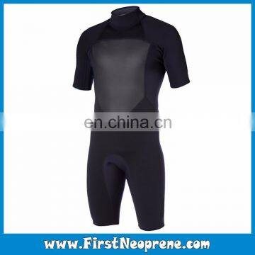 Black Style 2/3MM Premium Neoprene CR Men Short Sleeve Super Stretch Shorty Wetsuit