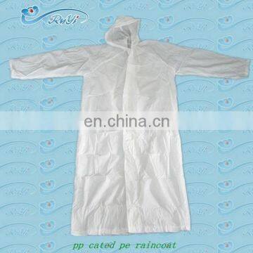 cheap disposable plastic / PE / PP cated pe raincoat