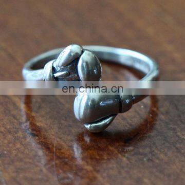 Factory Wholesale Adjustable Antique Silver Boxing Gloves Ring