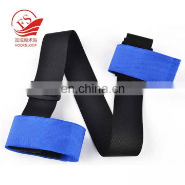 High quality durable custom logo EVA ski strap with hook and loop