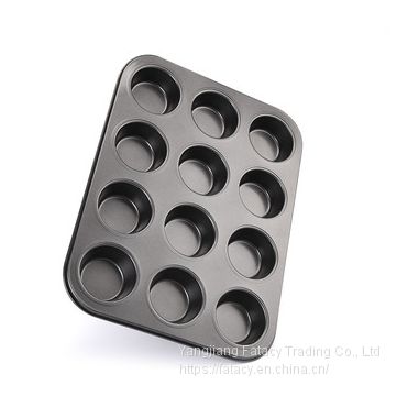 12-CUP Carbon Steel Muffin Pan Cupcake Pan Baking Tools