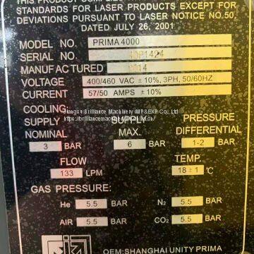 UNITY PRIMA X1530F3 Laser Cutting Machine photo-4