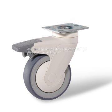 100mm Single Piece Full Plastic Medical Caster for Baby Bed photo-2