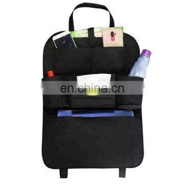 Hot selling backseat Ipad file multi-Pockets oxford felt waterproof fabric sturdy hanging Car Back Seat Organizer storage bag