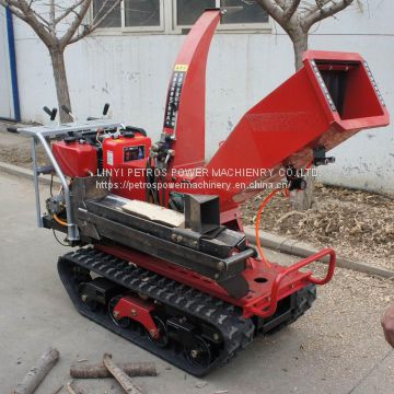 Self-propelled crawler branch trimmer& crusher