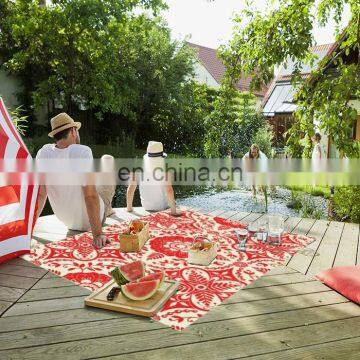 Eco-friendly Outdoor Rug Woven From Straws Make of Premium Recycled Plastic Kilim pp Camping Mat photo-3