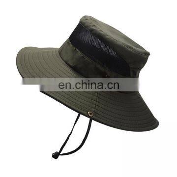 Summer Cotton Cap Wholesale Fishing Boonie Brim Sun Cheap Foldable Sun Custom Bucket Hat Safari Hat With Strings photo-4