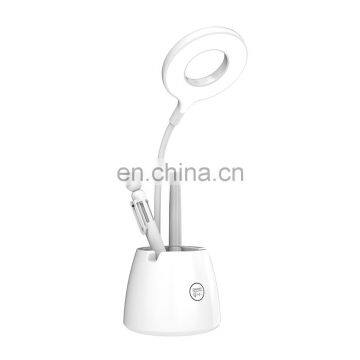 Unique Mobile Support Pen Container Desk Study Lamp For Office Home Use Touch Light