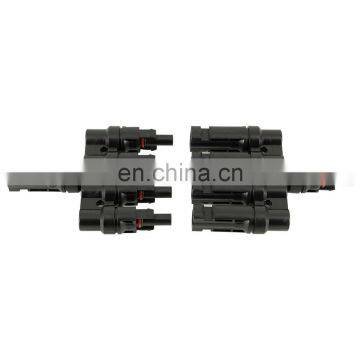 1 Male to 4 Female(M/4F) and 1 Female to 4 Male(F/4M) 1 Pair Solar Energy Panel MC-4 T Branch Connectors Cable Coupler Combiner photo-3