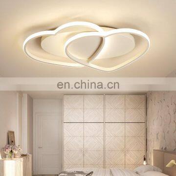 New design love wedding room ceiling lamp aluminum creative chandelier bedroom lamp