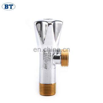 BT3015 Chinese wall mounted 1/2 inch copper water hydraulic toilet angle stop valve