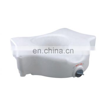 hdpe plastic elderly commode 6 inch 5" height elevated raised padded toilet seat cushion