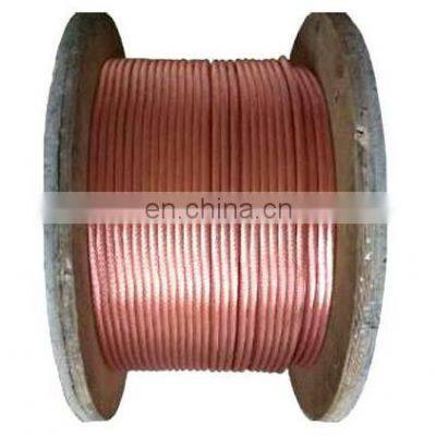 China Top quality hard drawn bare copper ground cable 16mm