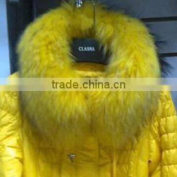 Latest luxury raccoon fur hood