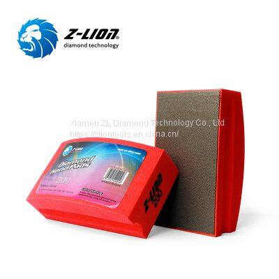 Z-LION Patented Arc Shape Diamond Electroplated Hand Pads for Glass Car Mirrors Grinding ZL-37CA photo-5