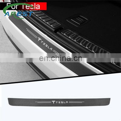 1pc Car Styling Carbon Fiber Anti Scratch Scuff Pedal stickers For Tesla model 3 Y Model S Model X accessories